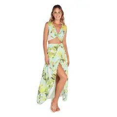 FIORY - Falda Larga Mujer Verde Menta F100