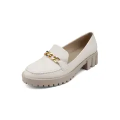 SEVENTEEN - ZAPATO BEIGE CON HERRAJE DORADO CYEL