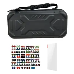 GENERICO - Estuche Con Relieve + Vidrio + 2 Grips Compatible Switch 2