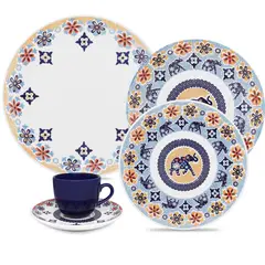 OXFORD - VAJILLA PORCELANA 20 PZAS 4PTOS COUP SANTHI