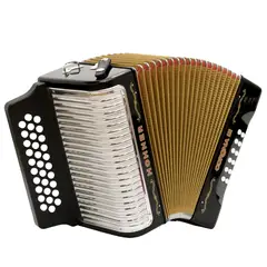 HOHNER - Acordeón Corona III Negro Hecho en Alemania USADO