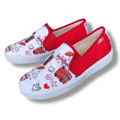 XIAN SHOES - Mocasines hombre london rojo B378