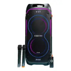 GENERICO - Sistema De Sonido Recargable 12 Rgb Con Doble Micrófono