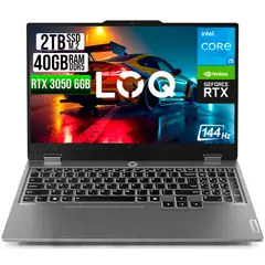 LENOVO - PORTATIL LOQ 15IAX9 INTEL CORE I5 12450HX SSD 2TB RAM 40GB RTX 3050 6GB
