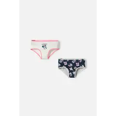 DISNEY - Panties de Minnie Mouse multicolor en dúo para niña