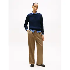 TOMMY HILFIGER - Saco azul tejido de punto trenzado fino
