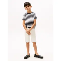 TOMMY HILFIGER - Camiseta azul Essential de cuello redondo