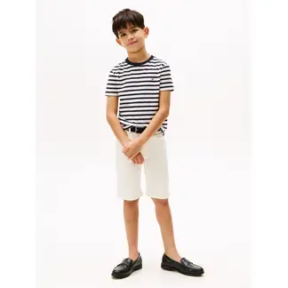 TOMMY HILFIGER - Camiseta azul Essential de cuello redondo