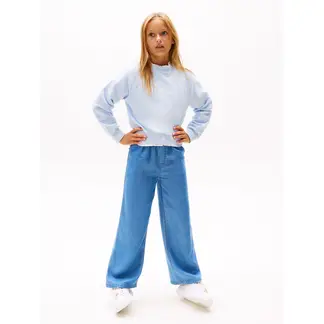 TOMMY HILFIGER - Saco celeste con logo bordado