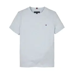 TOMMY HILFIGER - Camiseta azul Essential de cuello redondo