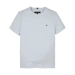TOMMY HILFIGER - Camiseta azul Essential de cuello redondo