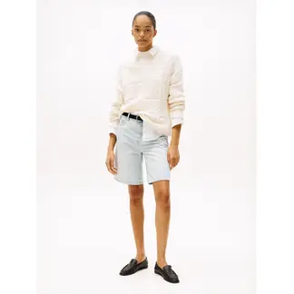 TOMMY HILFIGER - Saco blanco tejido amplio en mezcla de punto