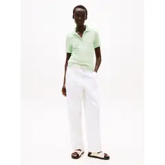 TOMMY HILFIGER - Polo verde 1985 Collection slim de piqué