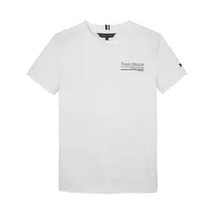 TOMMY HILFIGER - Camisa blanca con estampado en el pecho