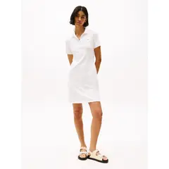 TOMMY HILFIGER - Vestido blanco tipo polo 1985 de corte slim