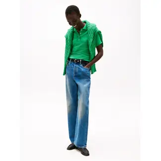 TOMMY HILFIGER - Polo verde 1985 Collection slim de piqué
