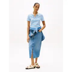 TOMMY HILFIGER - Polo azul 1985 Collection slim de piqué