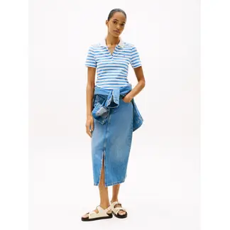 TOMMY HILFIGER - Polo azul 1985 Collection slim de piqué