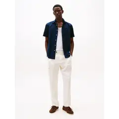 TOMMY HILFIGER - Camisa azul poplin solida