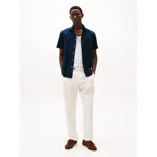 TOMMY HILFIGER - Camisa azul poplin solida