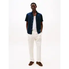 TOMMY HILFIGER - Camisa azul poplin solida