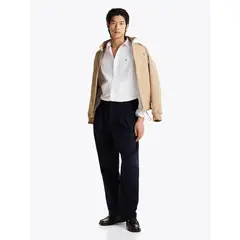 TOMMY HILFIGER - Camisa blanca TH Flex de corte slim