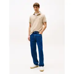 TOMMY HILFIGER - Polo beige ribeteado de corte slim