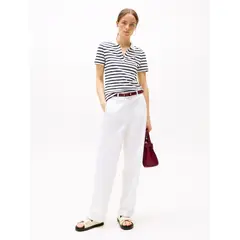 TOMMY HILFIGER - Polo blanco 1985 Collection slim de piqué
