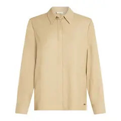 TOMMY HILFIGER - Camisa naranja de corte amplio y Tapeta oculta