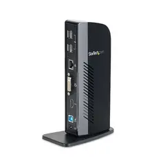 STARTECH - Docking Station USB 3.0 USB3SDOCKHD – Salidas Dual HDMI/DVI (incluye adaptador VGA), 6× USB