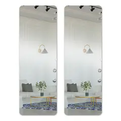 ENERGY PLUS - Set x2 Espejo Pared Rectangular 40x120 Autoadhesivo Acrílico