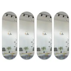 ENERGY PLUS - Set x4 Espejo Acrílico Cuerpo Completo 50x150 Ovalado Pared