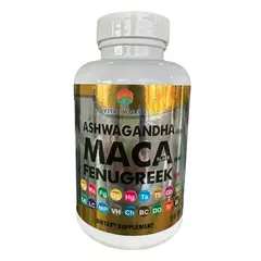 GLOBAL NUTRITION - Ashwagandha con Maca Fenogreco 100 Capsulas asawanda