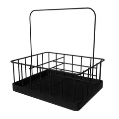 REJIPLAS - Canasta de mesa pintado negro