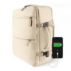 ENERGY PLUS - Morral para Viaje 40L Puerto USB Zapatero y Apertura 180°