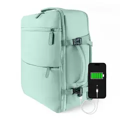 ENERGY PLUS - Morral para Viaje 40L Puerto USB Zapatero y Apertura 180°