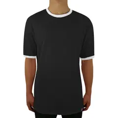 FUERA DEL MOLDE - Camiseta Clásica Básica Premium Bicolor Unisex Negro Blanco