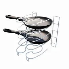 REJIPLAS - Porta sartenes vertical plastificado blanco