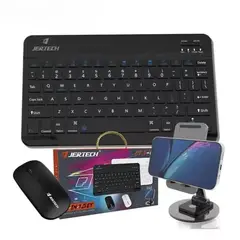 GENERICO - Combo Jertech Teclado + Mouse + Soporte de Celular CT3-01