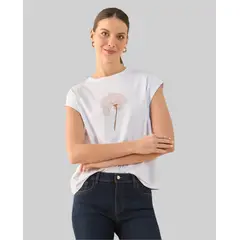 ESPRIT - Camiseta Mujer Manga Sisa Rodada