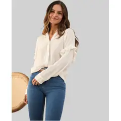 ESPRIT - Camisa Mujer con Bolero en la Manga