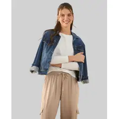 ESPRIT - Camiseta Mujer con Letras Bordadas