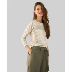 ESPRIT - Camiseta Mujer a Rayas Horizontales