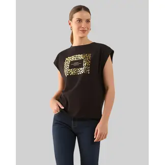 ESPRIT - Camiseta Mujer con Estampado de Animal Print