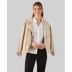 ESPRIT - Camisa Mujer con Detalle Bordado en la Espalda