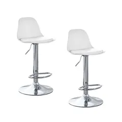 STAY ELIT - SET DE 2 BANCOS TIPO EAMES COLOR BLANCO
