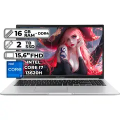 ASUS - PORTÁTIL INTEL CORE I7-13620H 16GB RAM 2TB SSD 156 FHD COOL SILVER