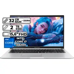 ASUS - PORTÁTIL X1502VA-NJ893 INTEL CORE I7-13620H 32GB RAM 2TB SSD 156 FHD COOL SILVER