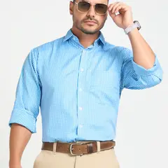 CROYDON - Camisa Emanuel Azul para Hombre