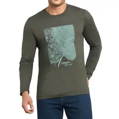 CROYDON - Camibuzo Teo Estampado Verde Militar para Hombre